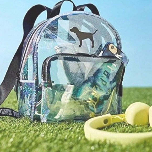 VS PINK Iridescent/Hologram Clear Mini Backpack - Picture 6 of 8
